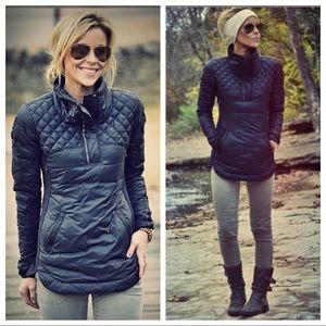 Lululemon Black What the Fluff Down Pullover Jacket Sz 6